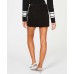  Juniors’ Full-Zip Cotton Mini Skirt (Black/11)