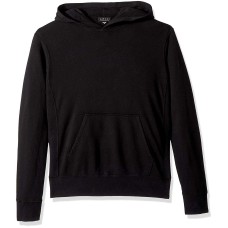 Velvet by Graham & Spencer Men’s Little Havana Hoodie with Pocket and Ribbing (Black, S)