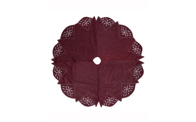 , 60in Silver Sparkle Collection Tree Skirt