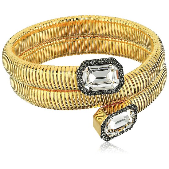  Gold-Tone Stone Coil Bracelet – Gold