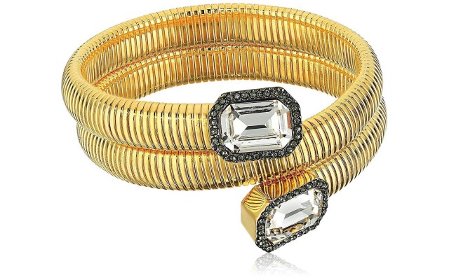 Gold-Tone Stone Coil Bracelet – Gold