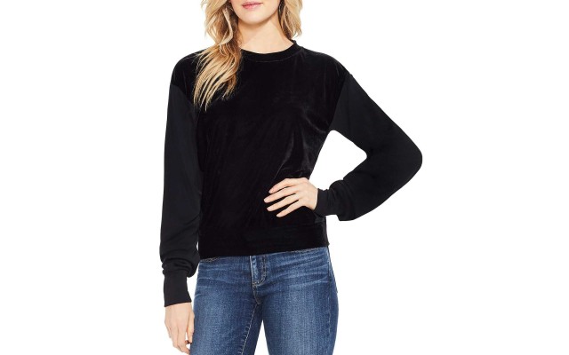  Mixed Media Velvet Sweatshirts