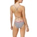  Women’s Blossom Stripes Plunging Double Cross-Back One-Piece Swimsuits
