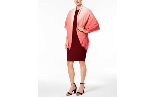  Women's Ombre Border Square Wrap & Scarves