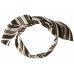  Women’s Pop Stripe Twilly Scarf (Black Camel)