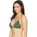  Womens Sun Block Braided String Triangle Top (Green, S)