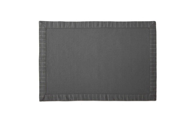  Linens Rigato Placemat (Charcoal)