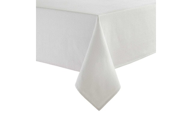 Waterford Linens Sheelin Oblong 100% Cotton Tablecloth, Ivory (70″ x 104″)