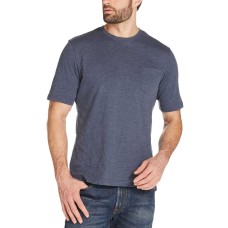 Weatherproof Vintage Men’s Reverse Slub Pocket T-Shirt (Stonewashed Blue, M)