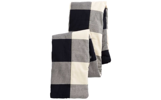  Men’s Lawa Plaid Padded Scarf (Light Beige)