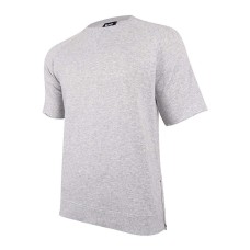 Wht Space Heather Mens Large Fleece Tee T-Shirt