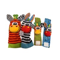 Wrist Rattles and Animal Socks for Cognitive Development of Babies, Developmental Toys Gifts for Baby from Newborns to 3 Months, 6 Months, 8 Months, 1 Year and 2 Years Old Toddlers