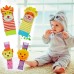 Wrist Rattles and Animal Socks for Cognitive Development of Babies, Developmental Toys Gifts for Baby from Newborns to 3 Months, 6 Months, 8 Months, 1 Year and 2 Years Old Toddlers