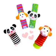 Wrist Rattles and Animal Socks for Cognitive Development of BabiesDevelopmental Toys Gifts for Baby from Newborns to 3 Months6 Months8 Months1 Year and 2 Years Old Toddlers