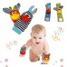 Wrist Rattles and Animal Socks for Cognitive Development of Babies, Developmental Toys Gifts for Baby from Newborns to 3 Months, 6 Months, 8 Months, 1 Year and 2 Years Old Toddlers