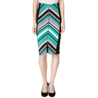 Xoxo Juniors’ Printed-Front Midi Pencil Skirt, SIZE (Medium)