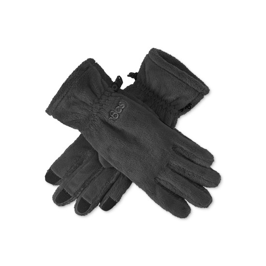  Plush Fleece Alltouch Tech Gloves (Black, L)