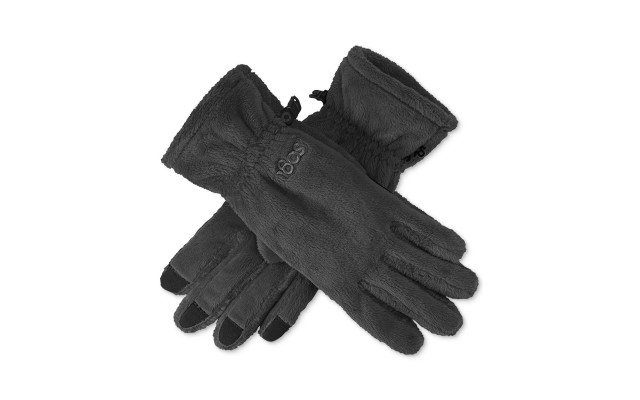  Plush Fleece Alltouch Tech Gloves (Black, L)
