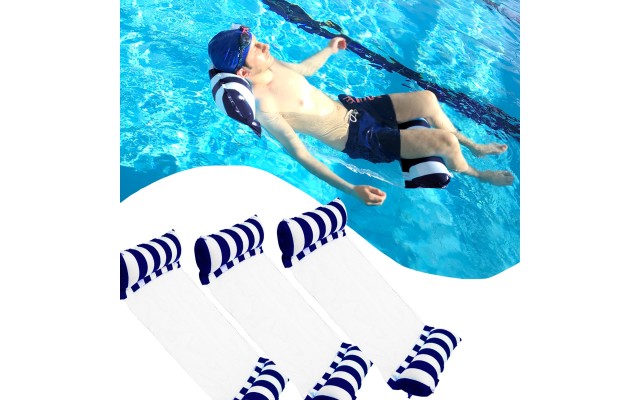 3 Pack Premium Inflatable Aqua Portable Summer Water Hammock Bed, Chair, Lounger Float for Adults, 3 x Navy