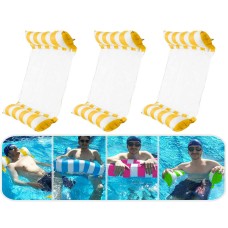 3 Pack Premium Inflatable Aqua Portable Summer Water Hammock BedChairLounger Float for Adults