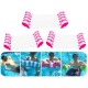 3 Pack Premium Inflatable Aqua Portable Summer Water Hammock Bed, Chair, Lounger Float for Adults, 3 x Pink