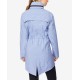 Hooded Cinched-Waist Anorak Raincoat (Blue Pearl, 2XL)