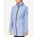  Hooded Cinched-Waist Anorak Raincoat (Blue Pearl, 2XL)