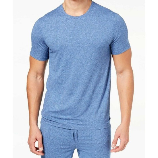  Mens Short-Sleeve Pajama Sleep T-Shirt (Royal Blue, M)