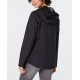 Water-Resistant Hooded Raincoat, Black, M