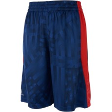 adidas Big Boys Printed Colorblocked Shorts (Blue, L)