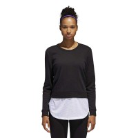Adidas Women’s Athletics Layer Dual Sweatshirt (Black, XL)