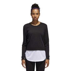 Adidas Women’s Athletics Layer Dual Sweatshirt (Black, XL)