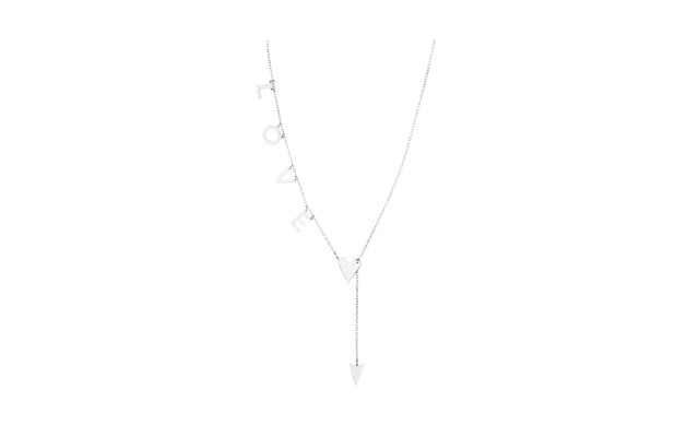  “LOVE” Arrow Heart Slide Through Y-Necklace