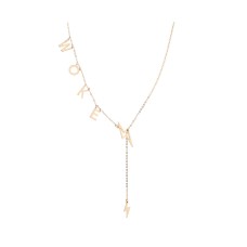 ADORNIA “WOKE” Slide Through Lariat Necklace (Gold)