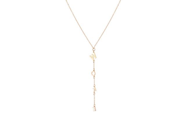  “WOKE” Y-Necklace (Gold)