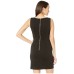  Daphne Ottoman Sleeveless Sheath Dress with Jewel Neckline (Black, 4)