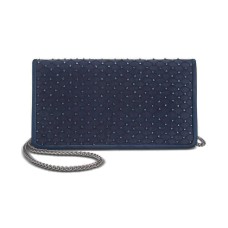 Adrianna Papell Sigrid Small Clutch Navy/Silver