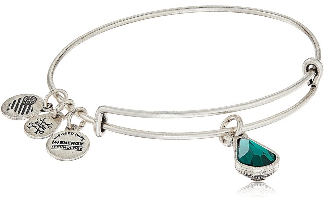  Birth Month(December) Charm with Swarovski Crystal Bangle Bracelet
