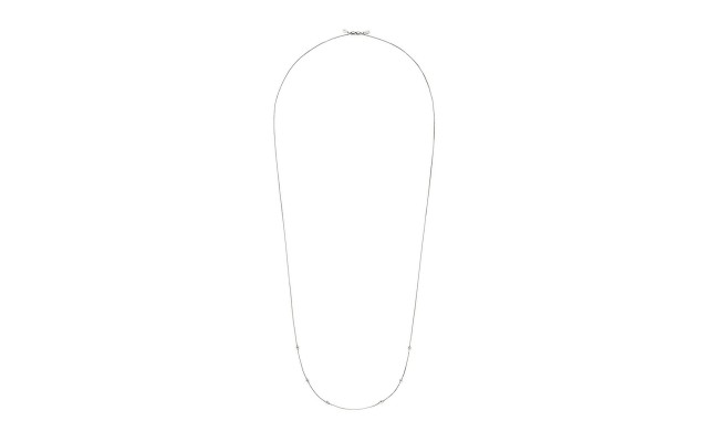  “Chain Station” 6 smart beads Chain Necklace, 32″, Silver, 32