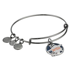 Alex and Ani Color Infusion Resting Witch Face Bangle Bracelet (Midnight Silver)