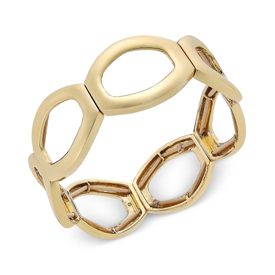  7″ Gold-tone Open Circle Stretch Bracelet