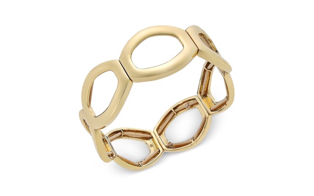  7″ Gold-tone Open Circle Stretch Bracelet