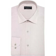 $85 ALFANI Men REGULAR-FIT WHITE PURPLE LONG-SLEEVE DRESS SHIRT 17-17.5 34/35 XL