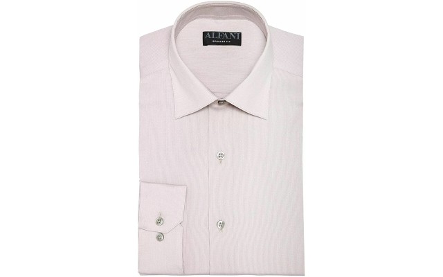  AlfaTech by Men’s Bedford Cord Classic/Regular Fit Dress Shirt