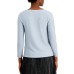  Asymmetrical Cowlneck Top (Blue, X-Large)