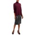  Drop-Shoulder Turtleneck Sweater, Berry Jam, X-Large