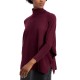 Drop-Shoulder Turtleneck Sweater, Berry Jam, X-Small