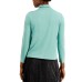  Funnel-Neck Blouse(Green, Medium)