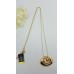 Gold-Tone Circle Pendant Necklace 32 Inch Chain