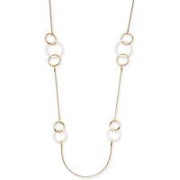 Alfani Gold-Tone Colorblok Multi-Ring Long Statement Necklace (42+2)